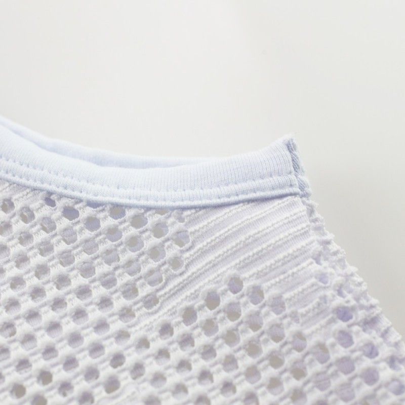 Herrenbekleidung Klassische Herrenunterwäsche Sexy No Frills V-Ausschnitt Kurzarm Trendy Star Mesh Atmungsaktive I-förmige Weste Heißer Verkauf_voghion.com