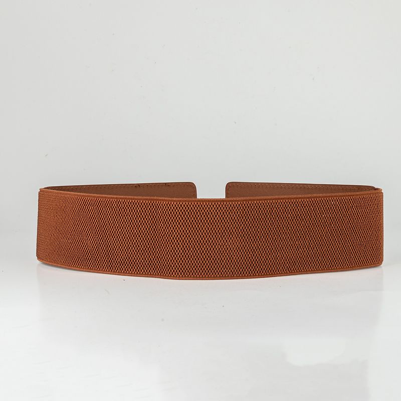 High-end Double Buckle Women, Decorative Elastic Waistband For Dresses, Slim Cincher, Versatile Outerwear Waist Belt_voghion.com