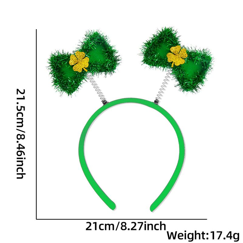 Accessori per costumi Festival Fascia per capelli a strisce verdi Cappello a trifoglio per il giorno di San Patrizio Fascia per capelli Decorazioni per feste di Natale_voghion.com