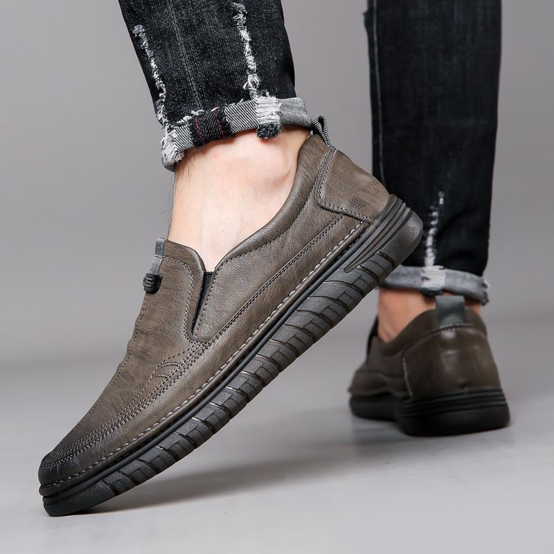 Retro Penny Loafer aus echtem Rindsleder, klassischer Schuh, bequem genäht, Herren-Freizeitschuh zum Hineinschlüpfen, Clubschuh, Partyschuh, Frühling/Sommer_voghion.com