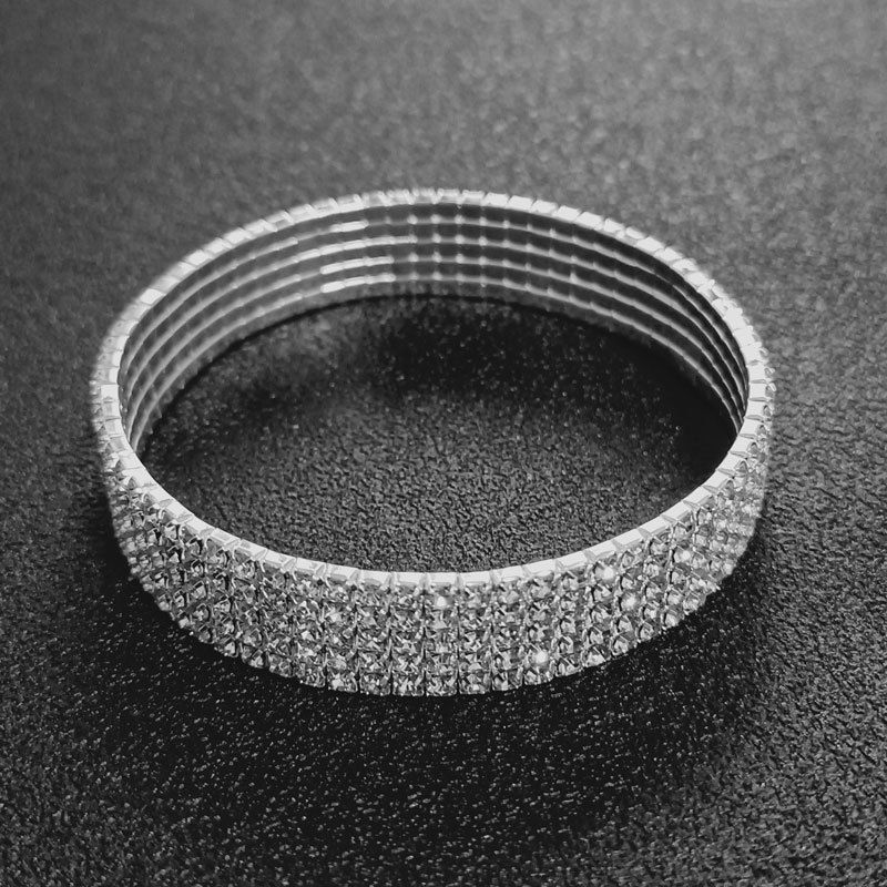 Cavigliere elastiche alla moda con strass, gioielli per i piedi_voghion.com