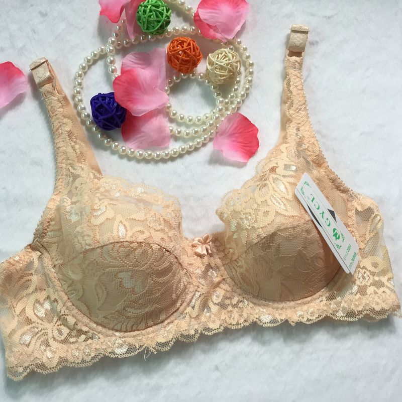 Sujetadores íntimos de encaje sexys de talla grande para mujer, para pechos grandes, estilo pequeño y fino con ajuste de anillo de acero._voghion.com