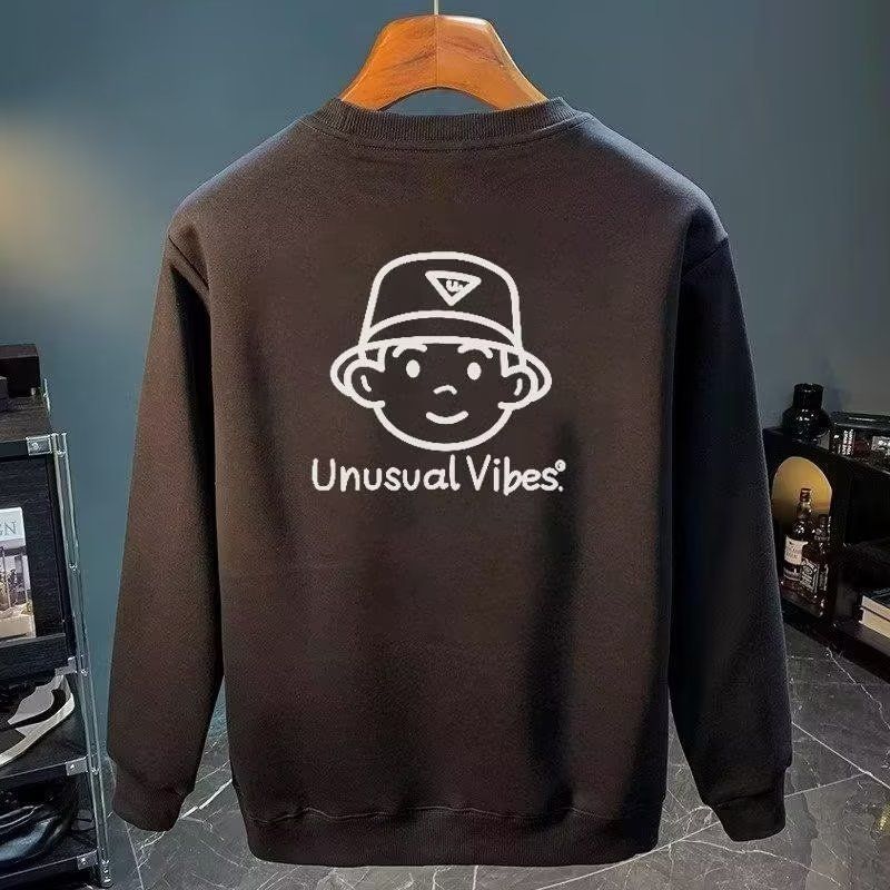 Miesten vaatteet Crewneck Sweat Miesten löysä muotoilu Sense Smiley Print American Style Retro Instagram Style Muodikas merkkitoppi kevääksi ja syksyksi_voghion.com