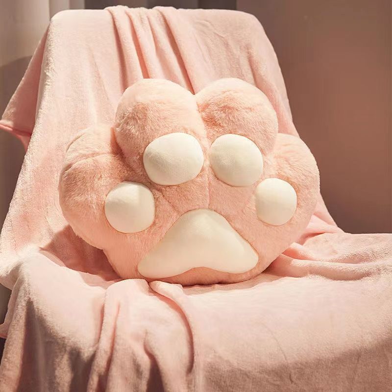 Sieste en tapis, fournitures de bureau à double usage patte de chat, oreiller chauffant pour les mains, climatiseur de voiture, oreiller 2 en 1_voghion.com