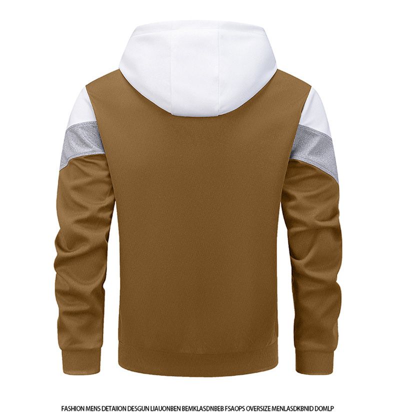 Veste cardigan color-block pour homme – Style sportswear américain (noir/gris/bordeaux/marron/bleu foncé, tailles S à 3XL)_voghion.com