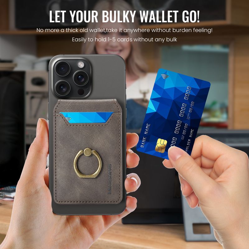 K1 For 16 Phone15 Ring Bracket Magnetic Card Holder Mobile Phone Magnetic Card Holder_voghion.com