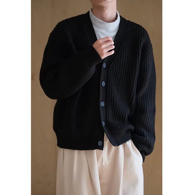 Men's Lightweight Knit Cardigan Sweater - Soft Comfortable Winter Pullover With Stylish Design For Casual & Office Wear _voghion.com