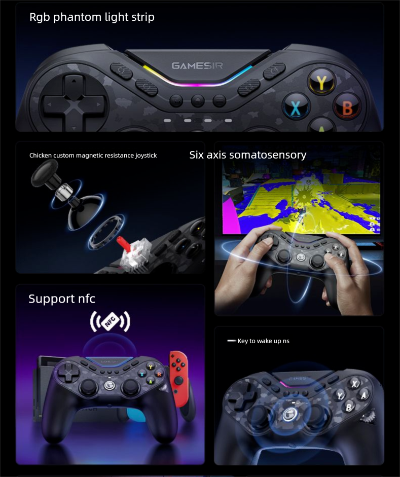 【Controlador Symmetrical Flagship】Gaisi Little Chickn T3 Pro Nin-Taild Fox Wirlss Black Myth Controller PC_voghion.com