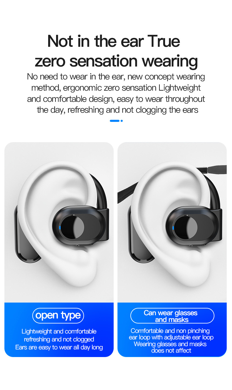 Neues BY99-Bluetooth-Headset, kabelloses Headset, passt nicht ins Ohr, offenes Ohr, hängendes Sport-Business-Headset_voghion.com