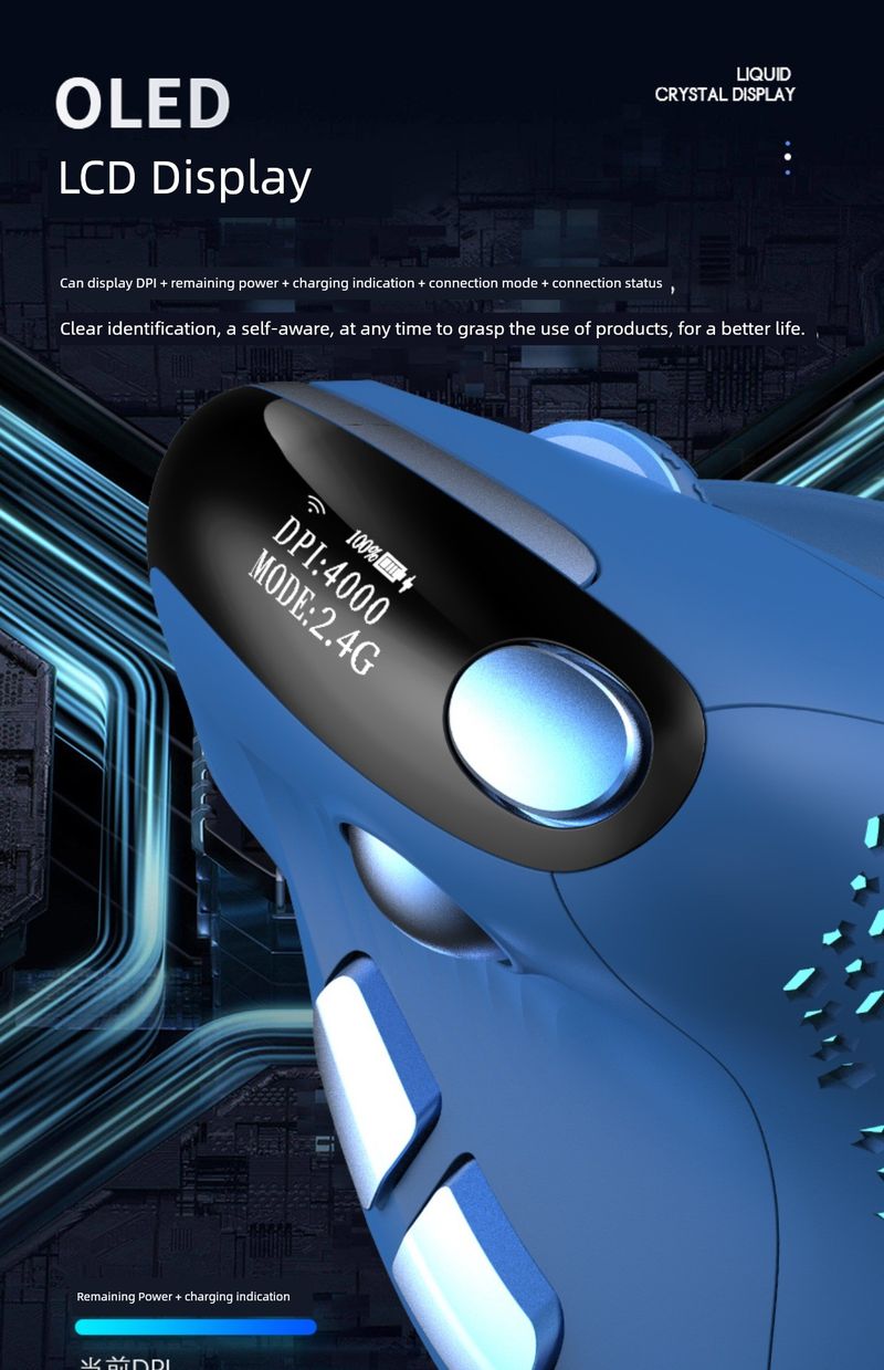 Colorful M618xsd Explorer Wireless Thumb Horizontal Roller Ergonomic Three-Model Rechargeable Vertical Mouse_voghion.com