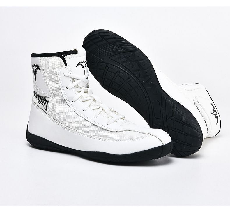 Chaussures de boxe pour hommes, chaussures de lutte, de combat, de squat, de compétition, montantes, résistantes à l'usure_voghion.com