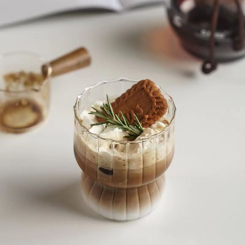 Hjemmemøbler Ins Style Kaffekopp Lubne glasskopp Høytemperaturbestandig Vannkopp Frokost Melkekopp Lattekopp Nisje Ice Beauty_voghion.com