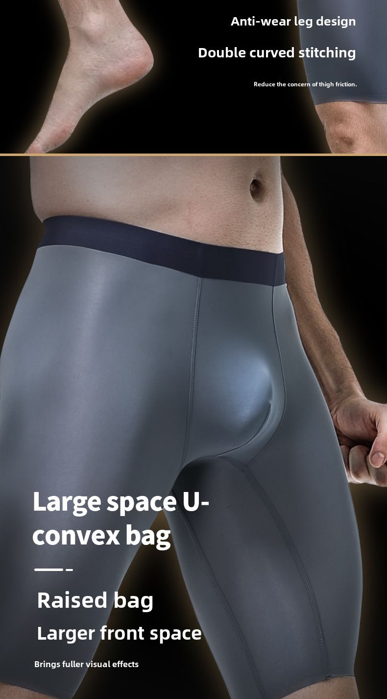 Heren Sportondergoed Heren Zomer IJs Zijde Snel drogend Lang Anti-slijtage Benen Plus Vet Losse Korte Broek Hoofd_voghion.com