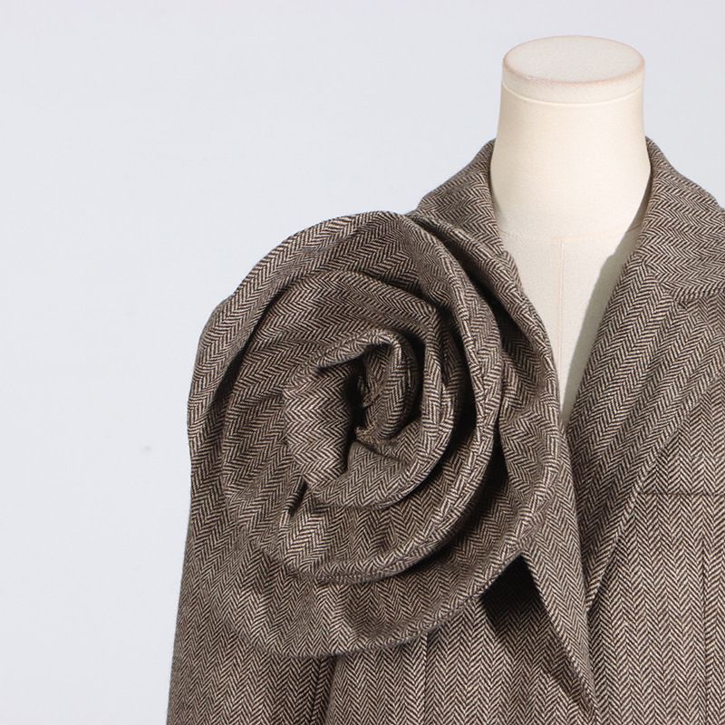 Wom's Clothing Spring New Artistic Retro Three dimsional wer Loose Design One button Solid Color Suit Jacket for_voghion.com