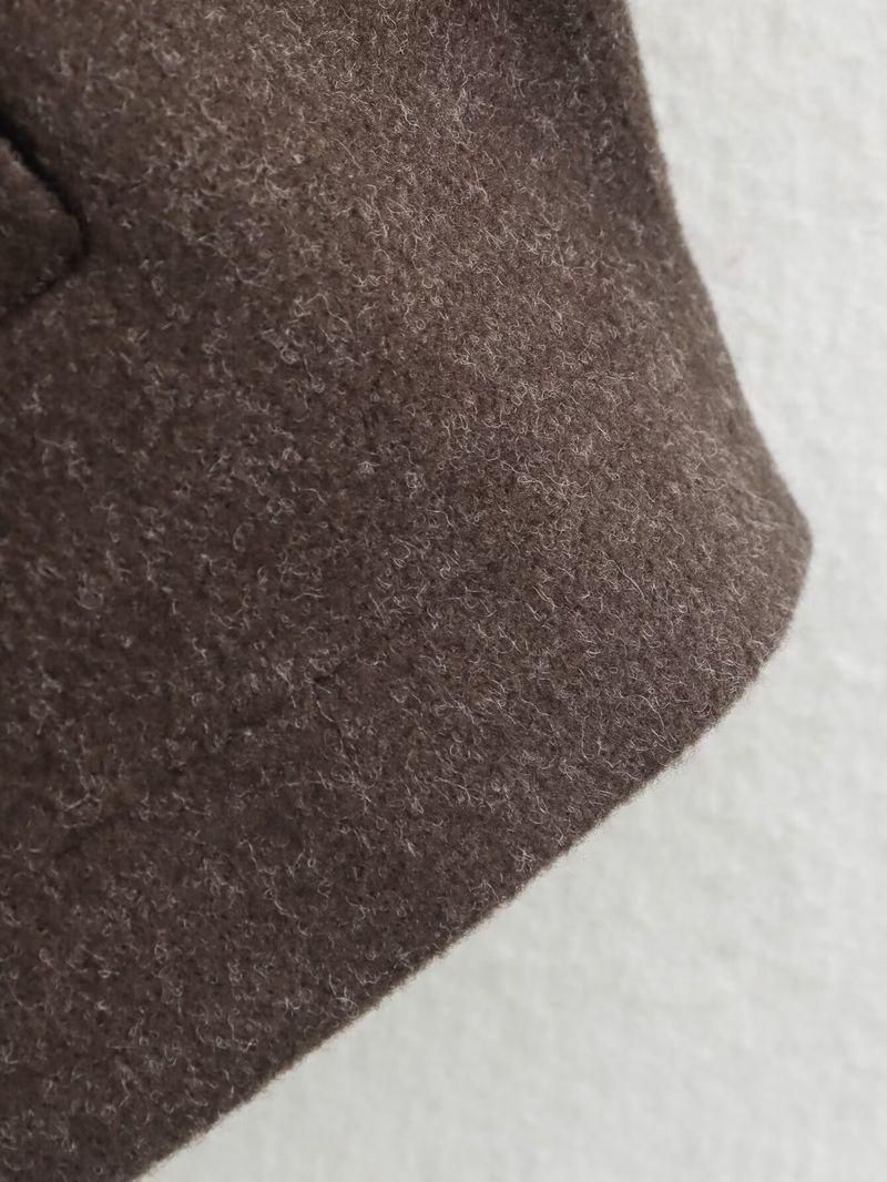 Trendiger Mantel aus Wollmischung mit Reißverschluss für Damen – Herbstmodische Oberbekleidung in Beige, Dunkelgrau, Dunkelbraun und Weinrot – Größen S/M/L_voghion.com