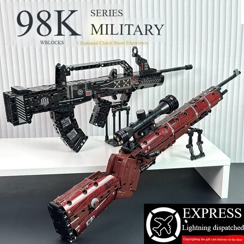 Compatibel met LEGO Gun, PUBG kan vuurwapens op het slagveld afvuren en stimuleren, 98K_voghion.com