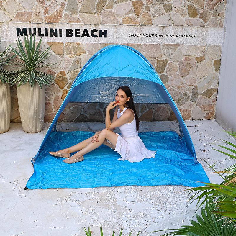 Markisen für den Außenbereich, kleines Strandzelt, automatisch, 2 Sekunden schnell zu öffnen, einfacher Sonnenschutz für den Außenbereich, Freizeitpergola am Meer, Picknick-Camping im Park_voghion.com