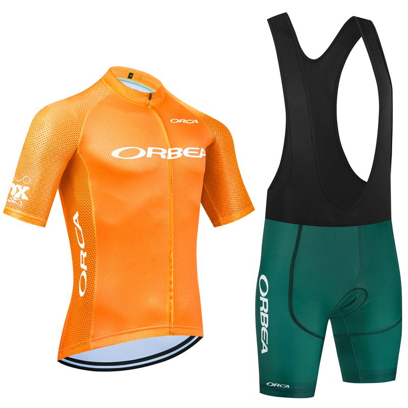 2025, Radsport-Set, Vert, Radtrikot, Team ORBEA ORCA, Fahrradtrikot, Träger, Shorts, Anti-Stragen, Ropa Ciclismo, Fahrrad-Maillot-Kleidung_voghion.com