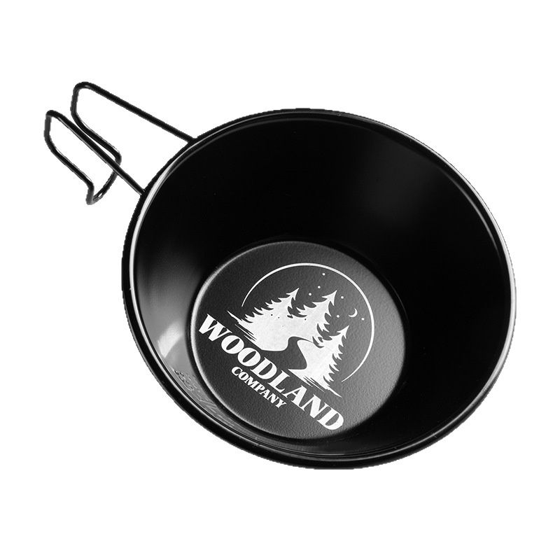 QFV50704555550<== Outdoor Camping Snow Bowl Picnic 304 Stainless Steel Tableware Heatable Portable Water Cup Blackened Equipment Set_voghion.com