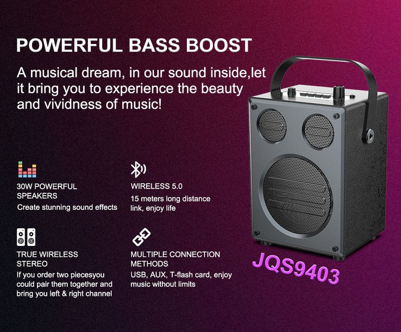 ZQS9403 Outdoor Portable Radio Gymnastics Stage Performance Karaoke Bluetooth Speaker_voghion.com