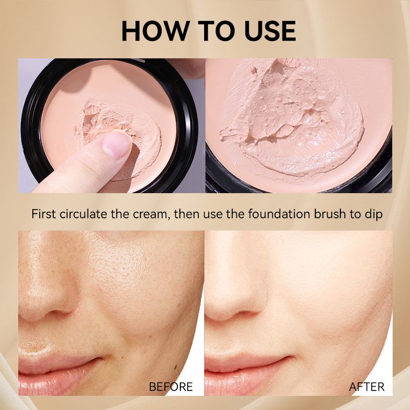 AOJN Flawless Foundation Cream - Waterproof Oil-Control Full Coverage Hydrating Lightweight Foundation_voghion.com