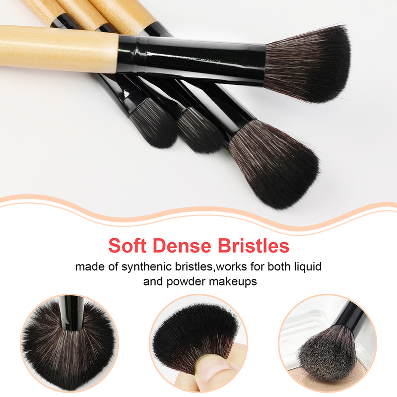 Colore del legno 13 pezzi set di pennelli per trucco cosmetici pennello per correttore guancia rosa ombretto fondotinta kabuki trucco ma_voghion.com