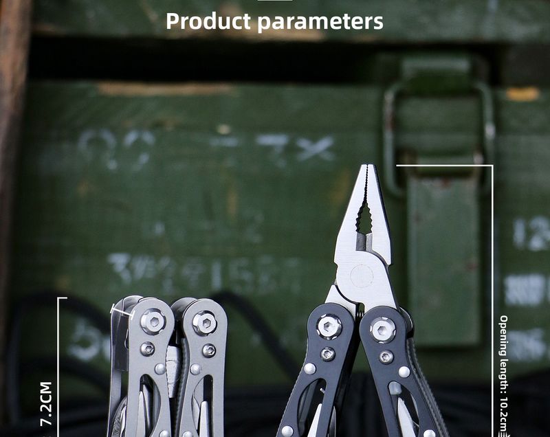 Outdoor All-Steel Multi-Function Mini Functional Combination Folding Pocket Knife Home Emergency Tool Pliers_voghion.com