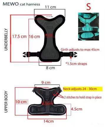 Productos para mascotas, cuerda de tracción para gatos, antirotura, ajustable, para pasear gatos, chaleco, arnés de pecho para mascotas, ultrafino de verano_voghion.com