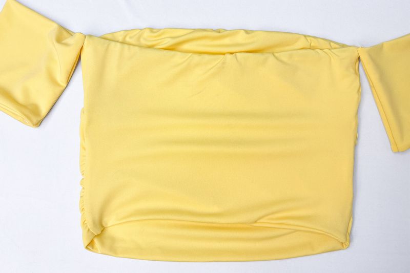 Women's Clothing Hot Selling Strapless Tube Top With A One Shoulder Neckline Wrap Top Summer Sexy Bottoming Top_voghion.com