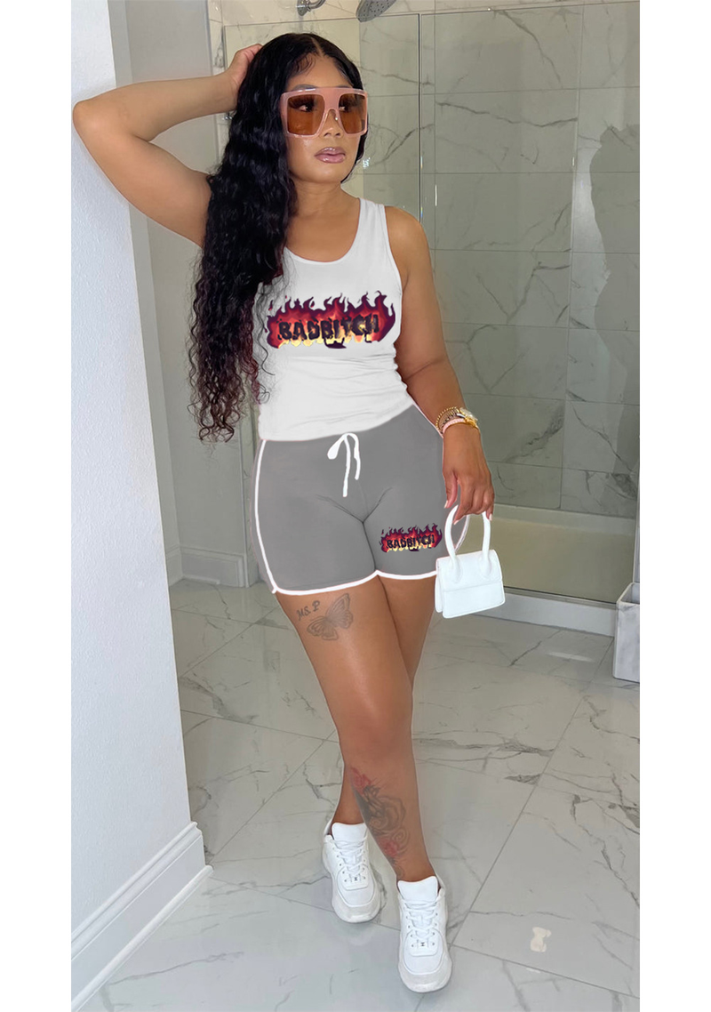 Code B3133B47 Vêtements pour femmes européens et américains Pinduoduo Ensemble deux pièces débardeur et short de sport/yoga_voghion.com