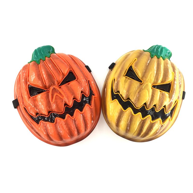 Maschera luminosa con luce fredda EL a forma di testa di zucca di Halloween, decorazione per feste in maschera di Natale_voghion.com