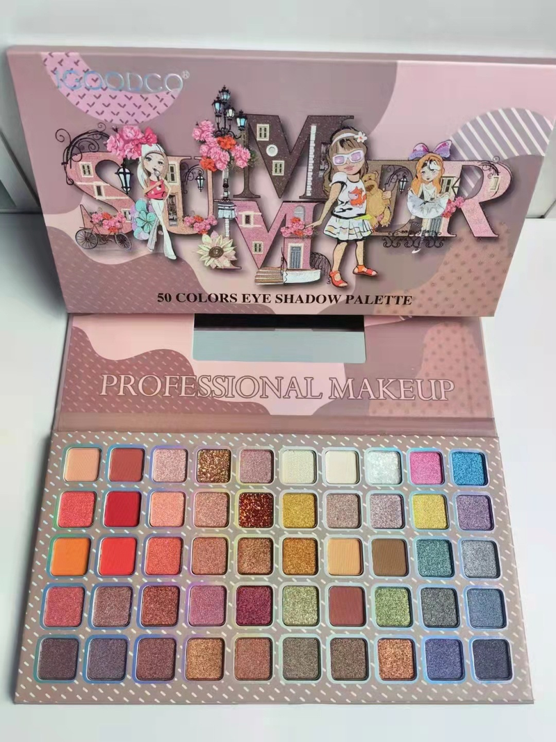 Farbplatte 50 Farben City Girl Lidschatten Perlglanz Matt Hell Stück Zarte Bühnen Make-up_voghion.com