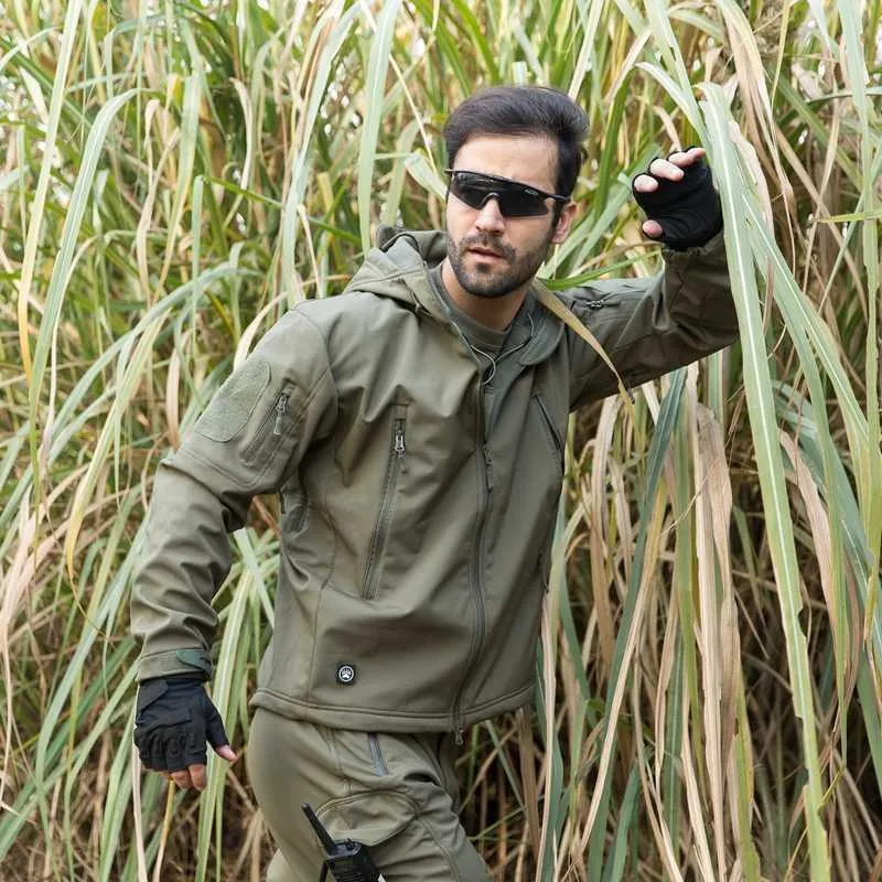 Männerjacketten Dropshipping Lurker Skin Softshell V5 Militär Taktesch Jackett Männer Waasserdicht Mantel Camouflage Kapuzen Arméi_voghion.com