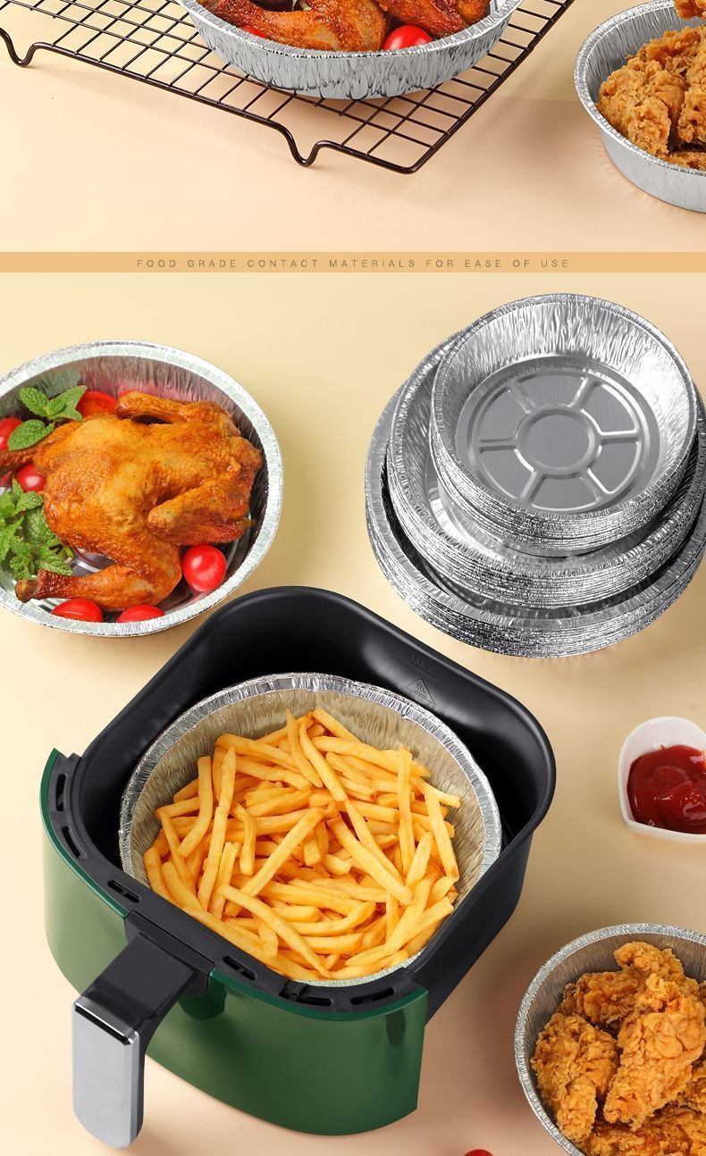 Kalınlaştırılmış Alüminyum Folyo Hava Fritözü Özel Tepsi Yüksek Sıcaklığa Dayanıklı Pişirme Pedi Kızartma Yağı Emici Yağ Geçirmez Kağıt_voghion.com