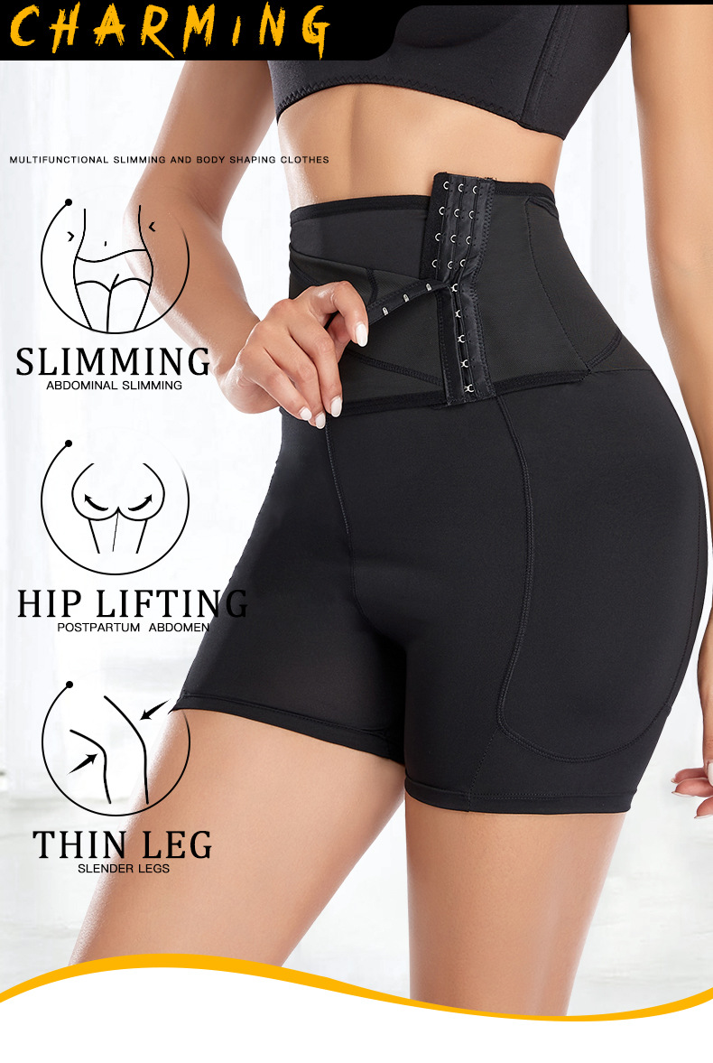 Bauchkontrollhose für Damen, große Po-Lifting-Pads, taillenstraffende, hoch taillierte Formende Unterwäsche_voghion.com