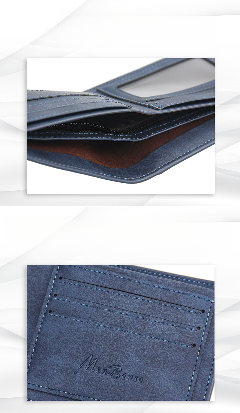 2024 New Men's Wallet Short, Fashionable, Casual, Large Capacity, Multi Card Position, Short, Money Clip, High Quality Card, Foreskin Leather_voghion.com