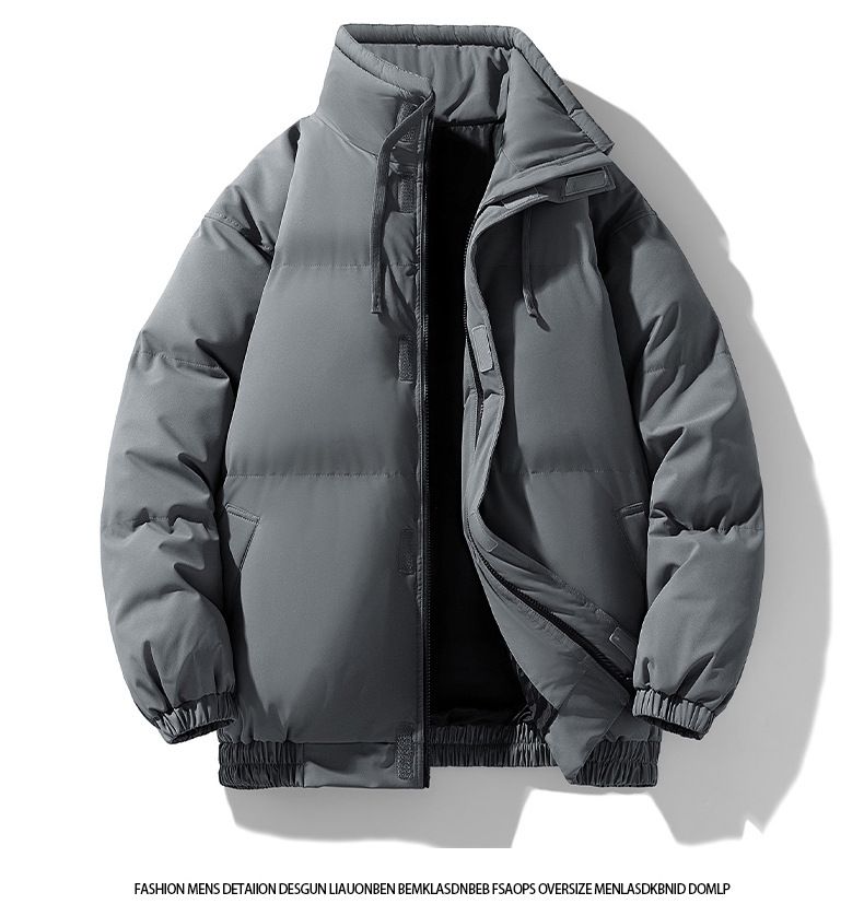 Men's Puffer Jacket With Stand Collar – Oversized Quilted Coat For Winter & Autumn (M-8XL, Streetwear Essential In 5 Colors)_voghion.com
