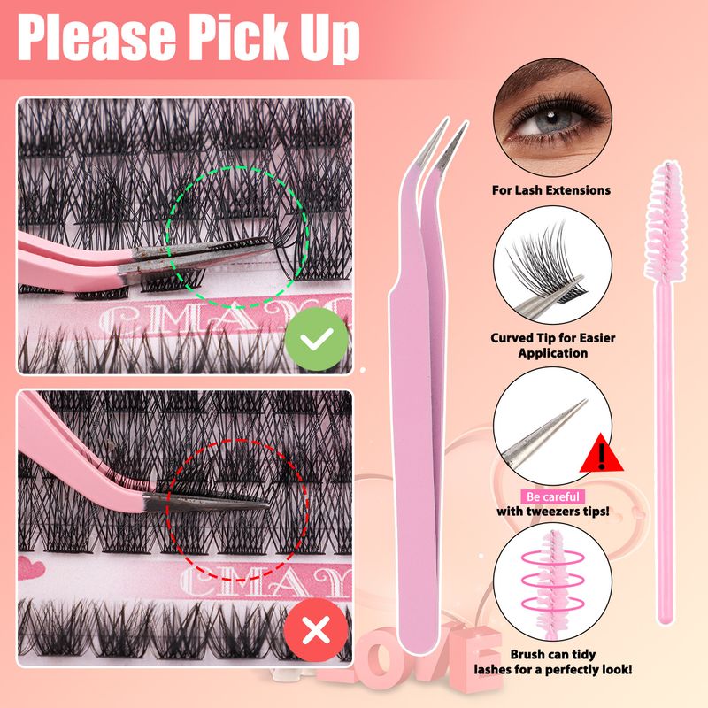False Eyelashes Single Cluster Segmented False Eyelash Book Set Natural Thick Versatile C Curved Curled Eyelashes_voghion.com