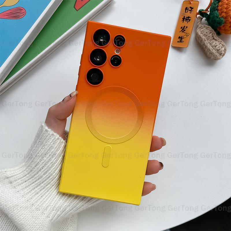 Rainbow Gradient Color Case For Samsung Galaxy S23 S22 S21 Plus Ultra S23Ultra S23+ S 23 22 Ultra 5G For Magsafe_voghion.com