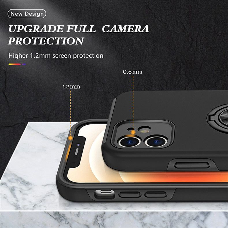 Suitable for iPhone 16 Pro Max Hidden Ring Bracket Phone Case Aple XS Max Car Anti Fall Case_voghion.com