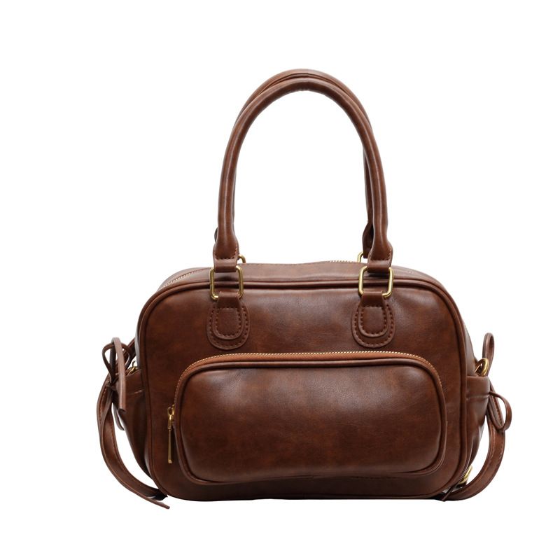 Borsa a tracolla doppia con design a nicchia singola, borsa da donna, borsa a mano piccola, tote, borsa coreana alla moda autunno inverno_voghion.com