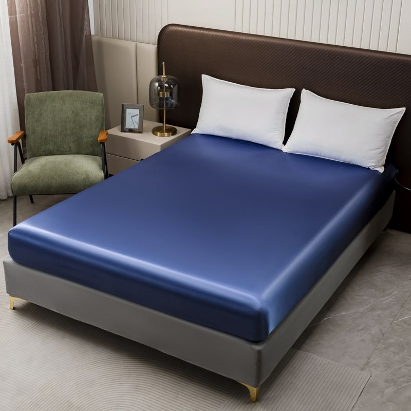 Satijnen Jacquard Beddengoedset - 4-delig luxe hoeslaken + plat laken + kussenslopen zijdezacht Queen/King Size_voghion.com