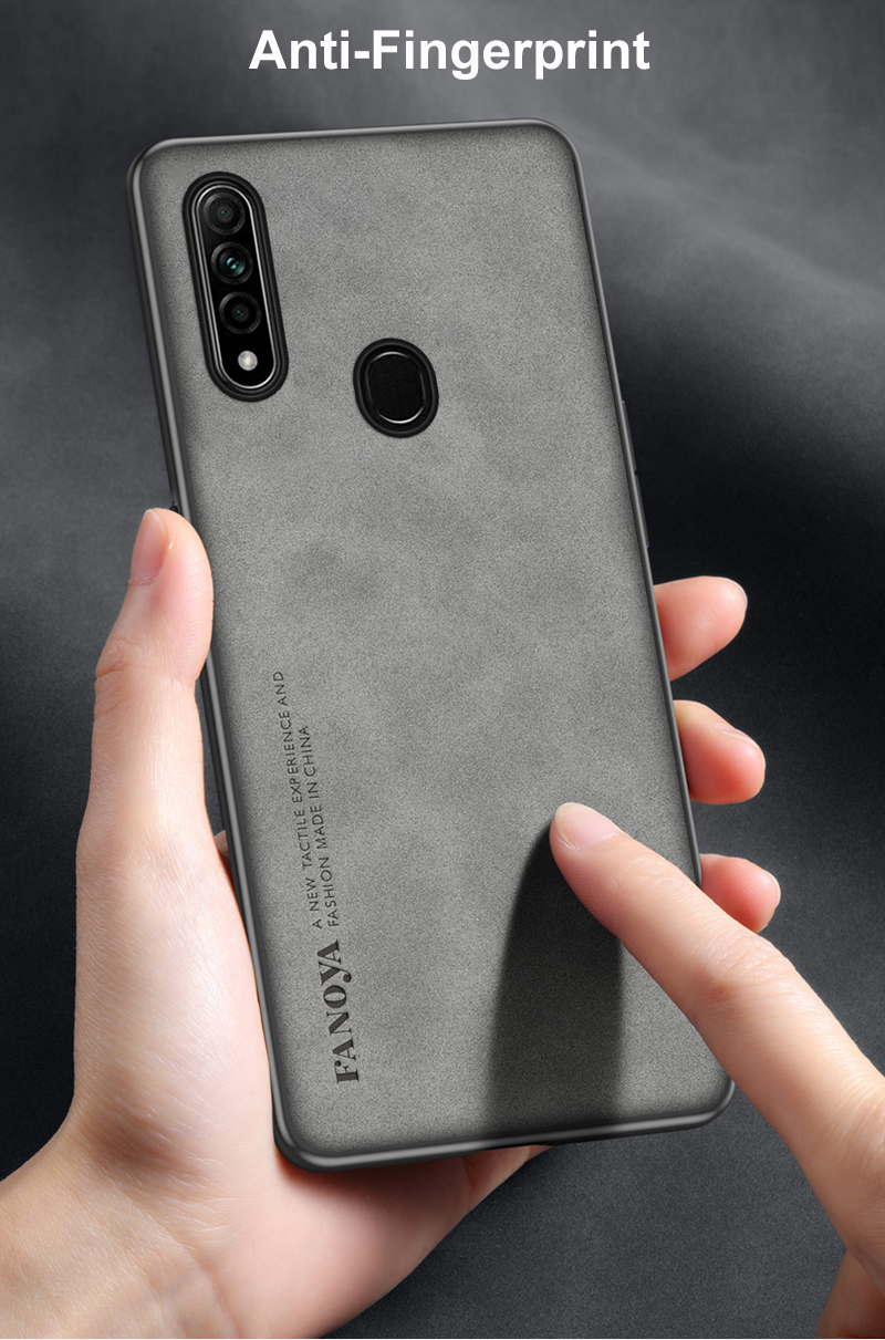 Lüks PU deri kılıf için OPPO A31 2020 AX5S AX7 AX5 kapak mat silikon koruma telefon kılıfı için OPPO A5 A7 A12 A3S_voghion.com