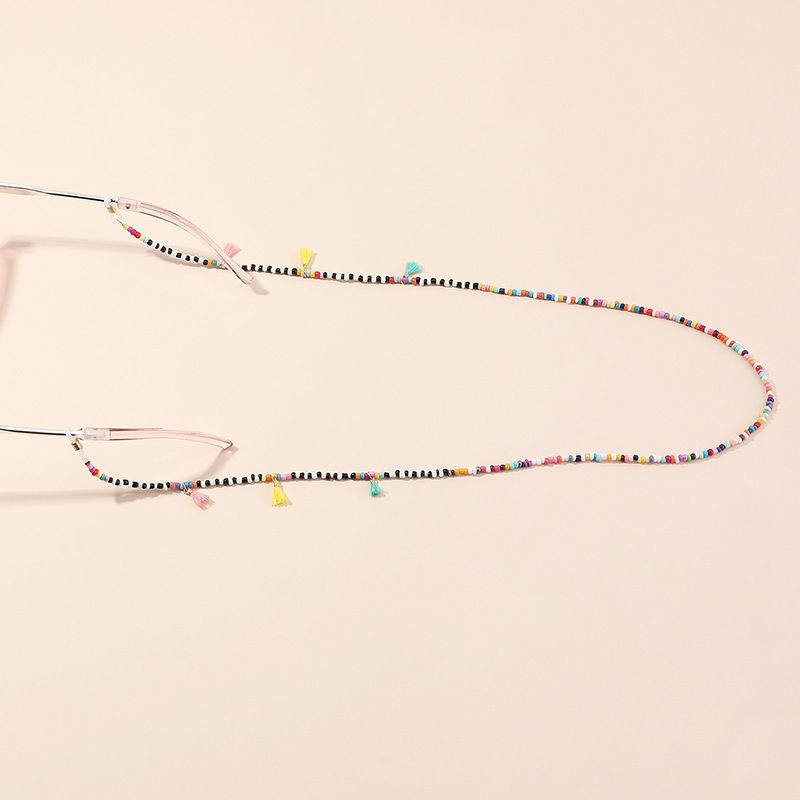 Glasses Bohemian Style Colorful Bead Mask Chain Fashion Non-Slip Tassel Accessories_voghion.com