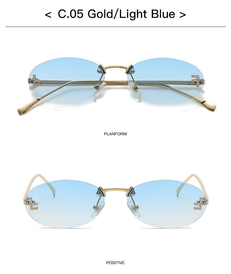 Fashion Fashion Big Square Sunglasses Women Brand Pilot Clear Sun Glasses Female Oversized Half Frame Shades Eyewear Rimless_voghion.com