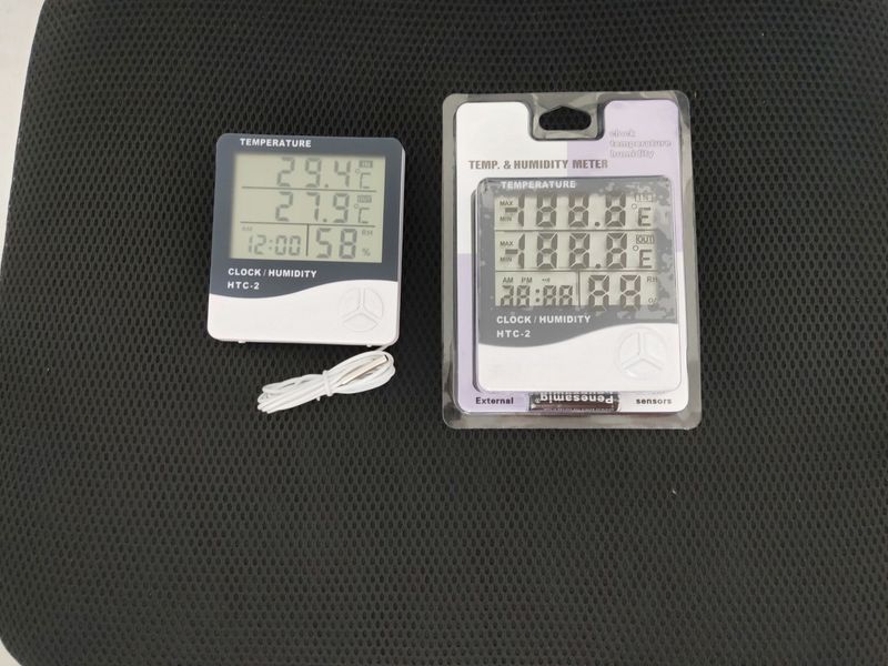 HTC-2 Indoor Outdoor Thermometer Hygrometer Mit Wecker, Dual Temperatur Display, Abnehmbare Sonde Für Home_voghion.com