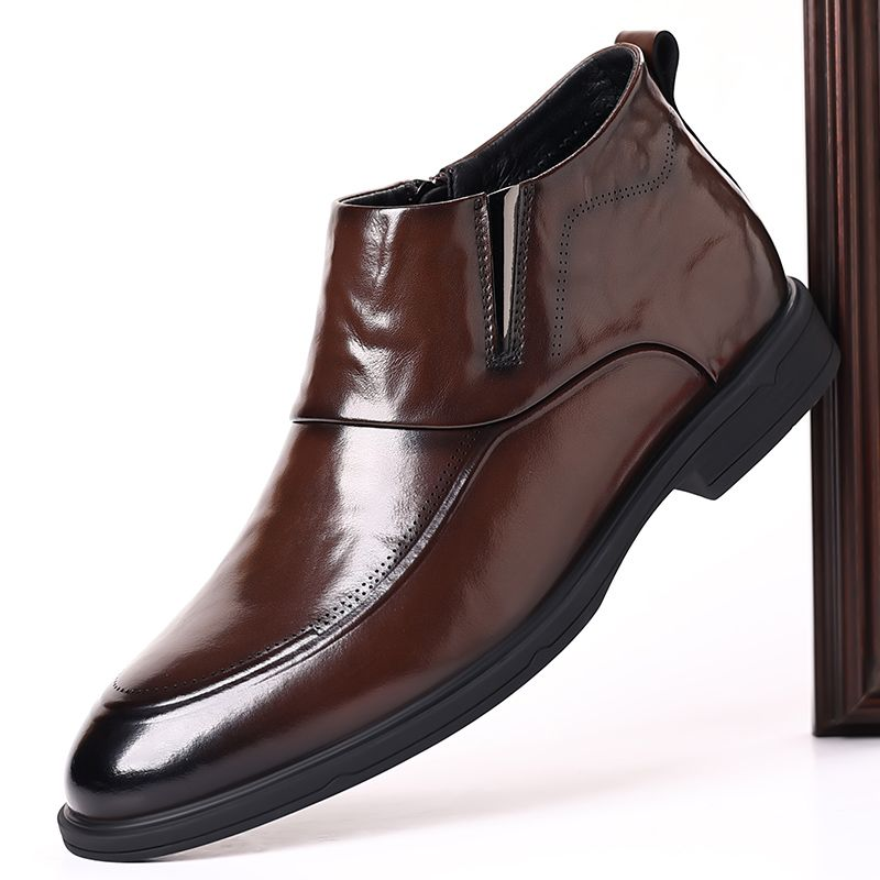 Nouvelles chaussures haut de gamme en cuir décontracté pour hommes, semelles confortables et souples_voghion.com