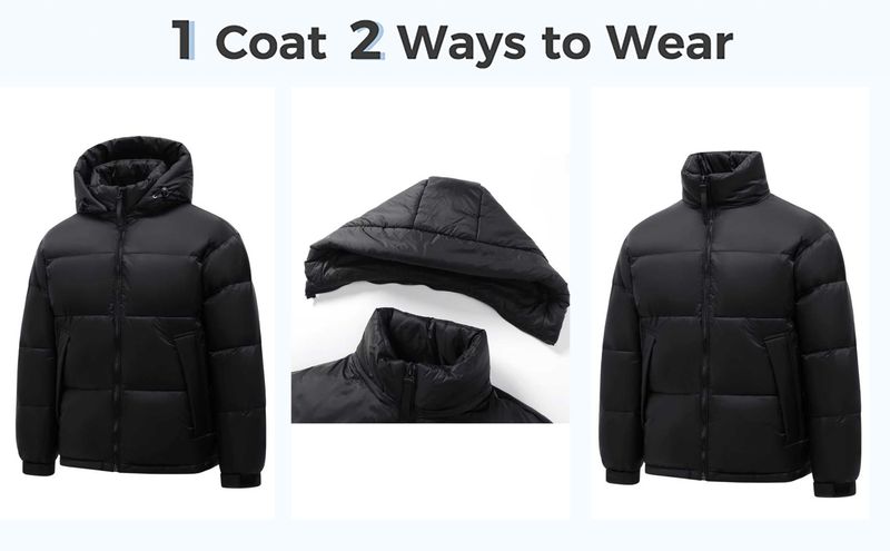 Cappello staccabile in piuma, spesso da uomo, per escursioni all'aperto, abbigliamento casual per le vacanze quotidiane, giacca da ciclismo, giacca fredda_voghion.com