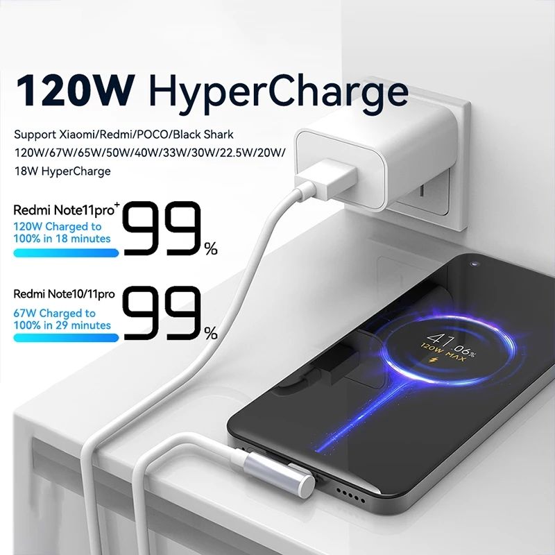 120W Fast Charger Xiaomi 14 13 11 Pro Ultra Lite USB A To Type C Quick Charging Phone Cable For Redmi Note 12_voghion.com