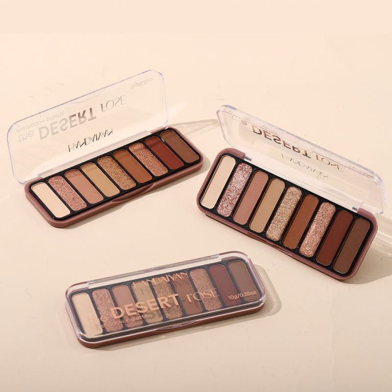 HANDAIYAN 9 - Color Eyeshadow Palette - Matte, Pearlescent Shimmer, Earth Tone, Multi - Functional_voghion.com